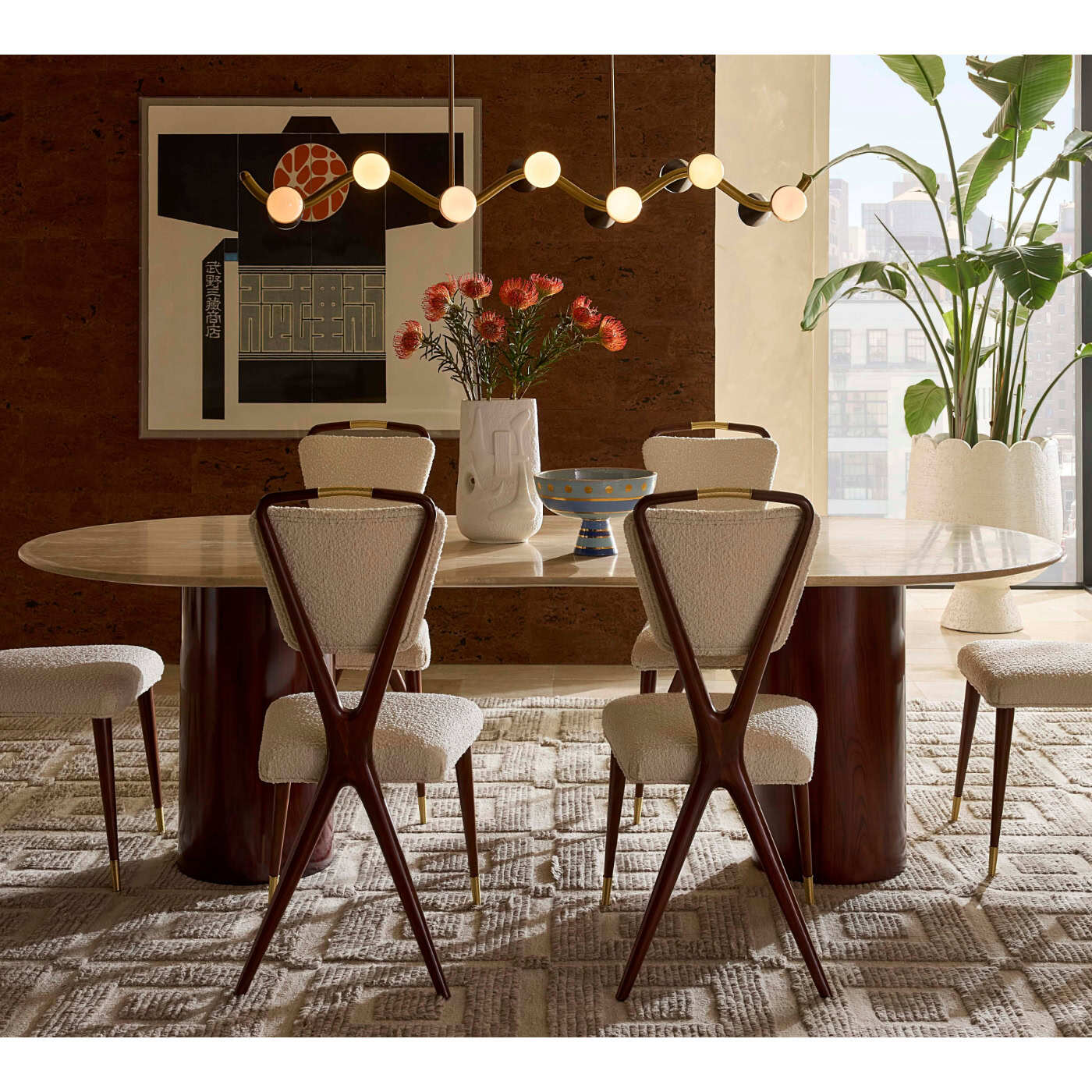 Travertine Capsule Dining Table
