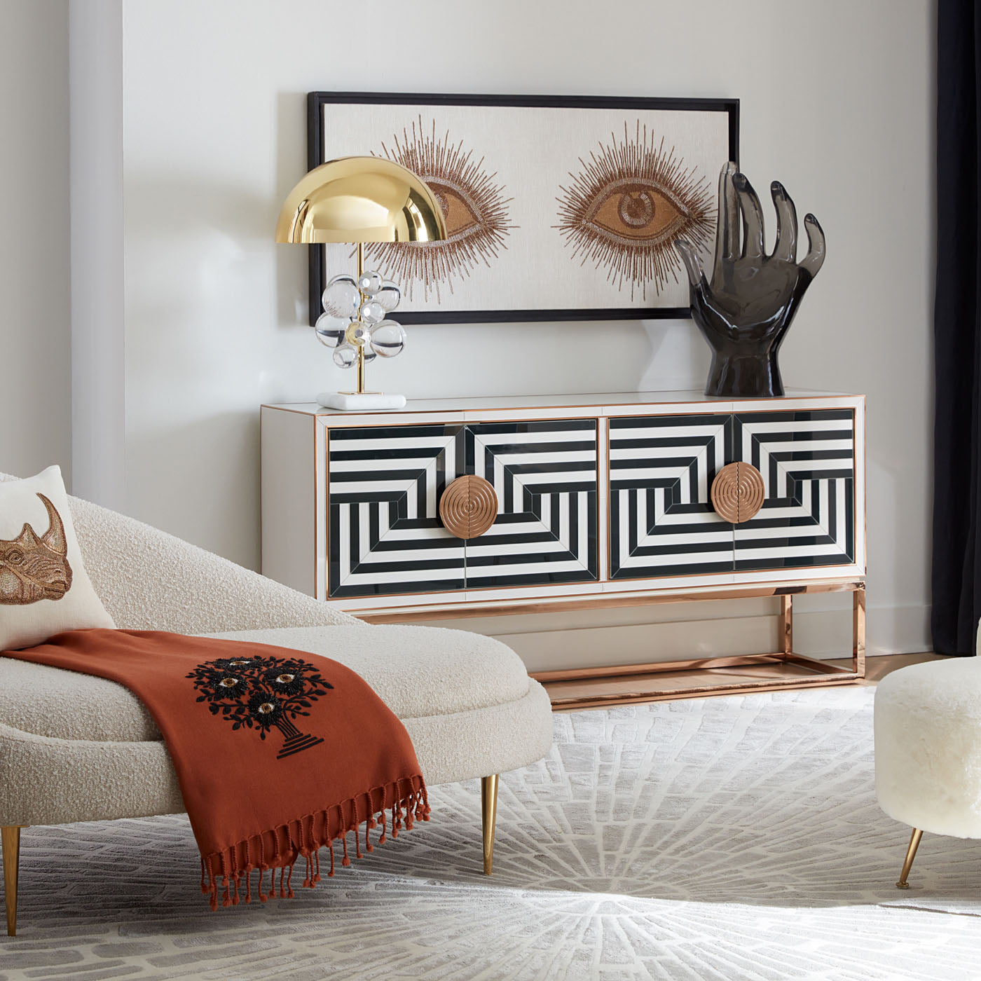 Op Art 64" Credenza